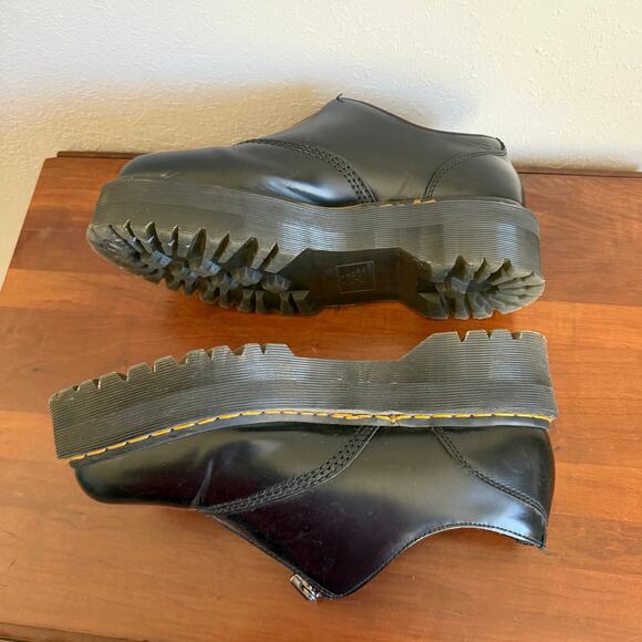 Dr. Martens Aurian II Quad Black Leather Platform Zip Shoe Mens 10 90s Style main image 6